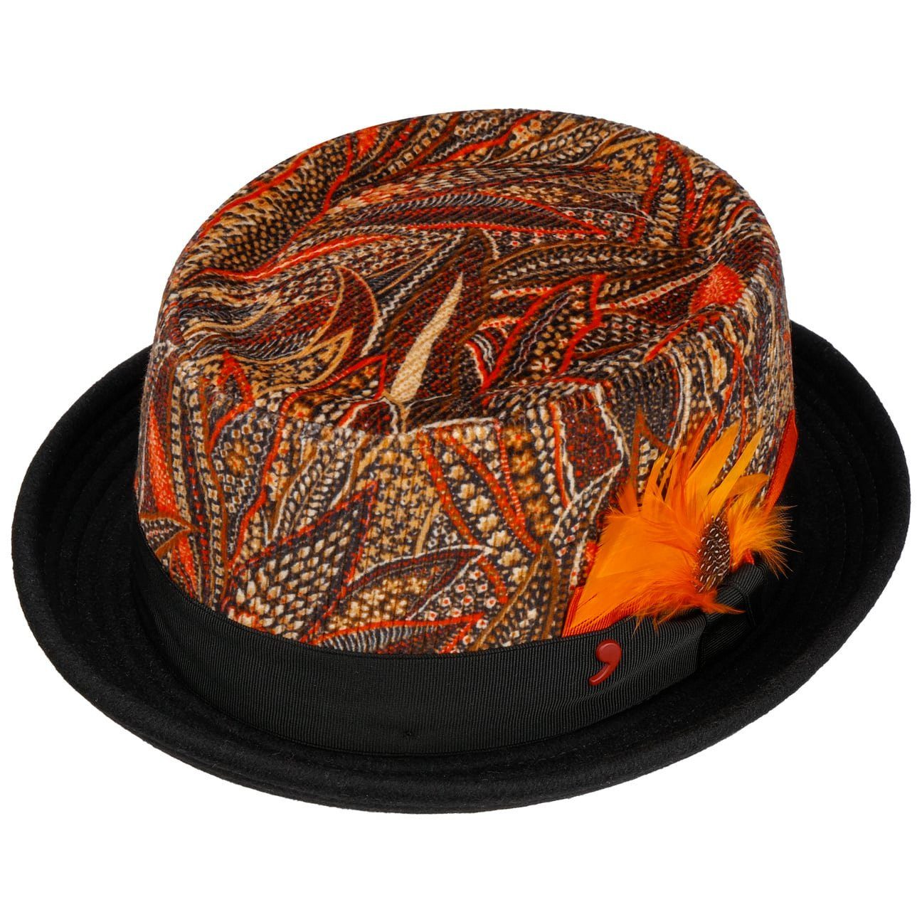 Alfonso D´Este Fedora (1-St) Porkpie mit Futter, Made in Italy