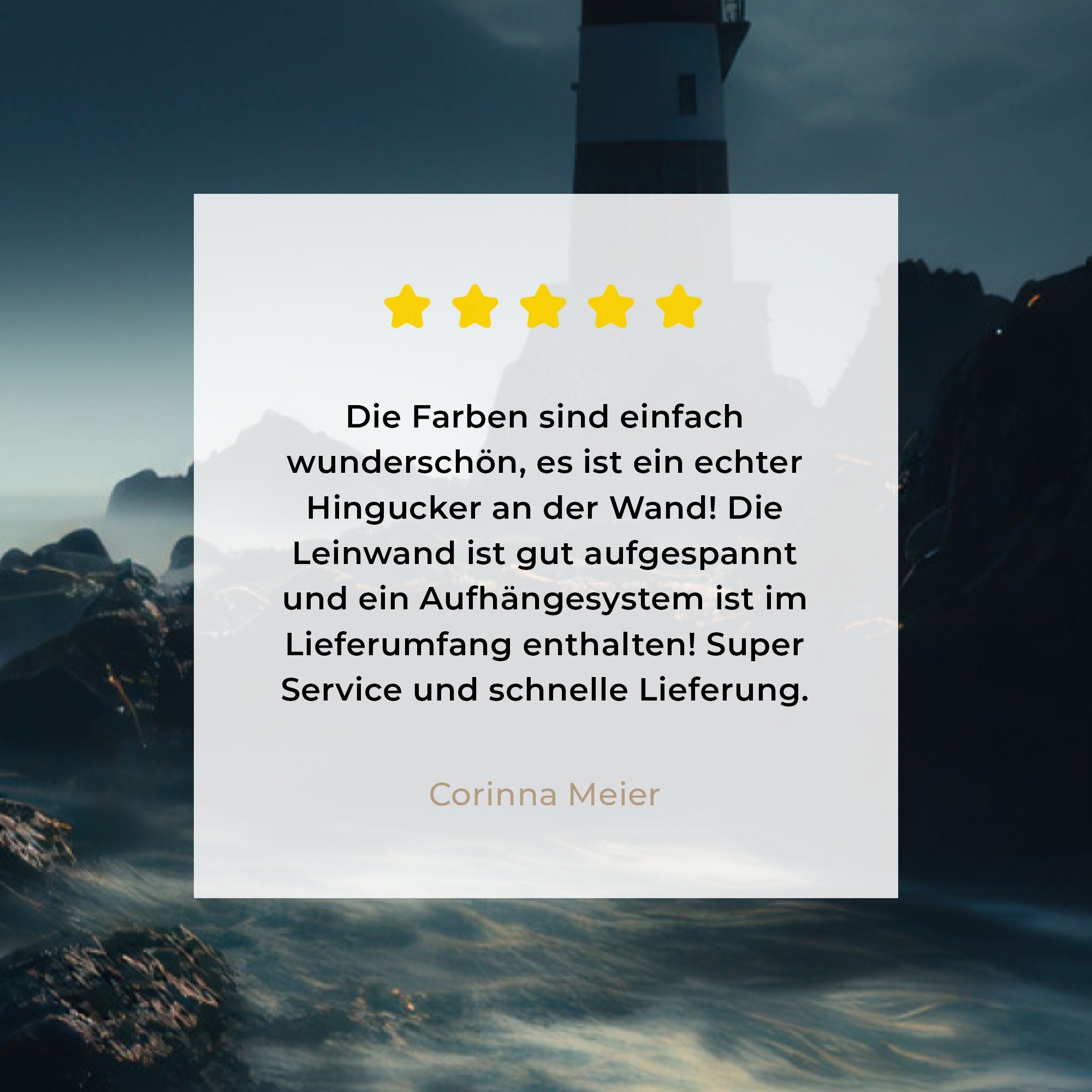 OneMillionCanvasses® Leinwandbild Leuchtturm - Meer - Nebel - Felsen - Maritim - Natur, Fotodruck (1 St), Leinwand Canvas Wandbild, Wanddekoration 20x30 cm – Bild 5 von 5