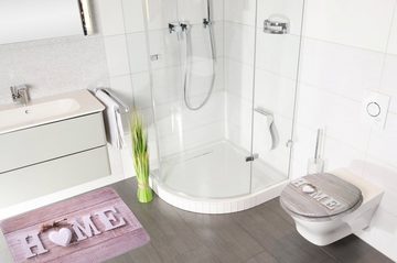 Sanilo Badaccessoire-Set Home, Komplett-Set, 3 tlg., bestehend aus WC-Sitz, Badteppich und Waschbeckenstöpsel