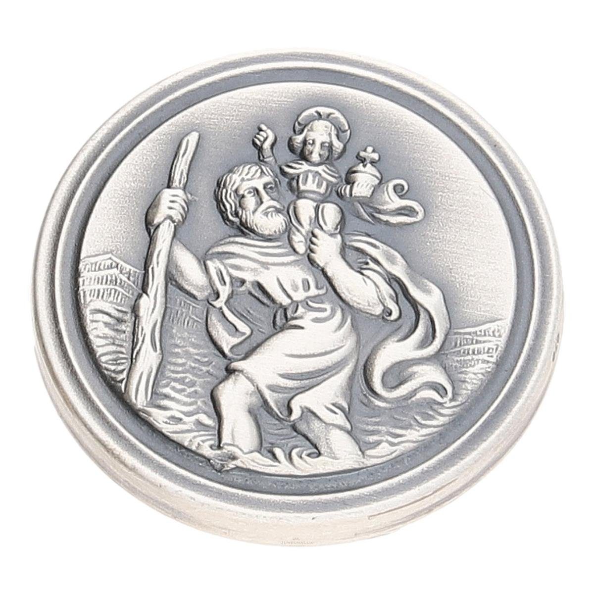 JuwelmaLux Schlüsselanhänger Set JuwelmaLux Autoplakette Christophorus 925/000 Sterling Silber JL36-02-