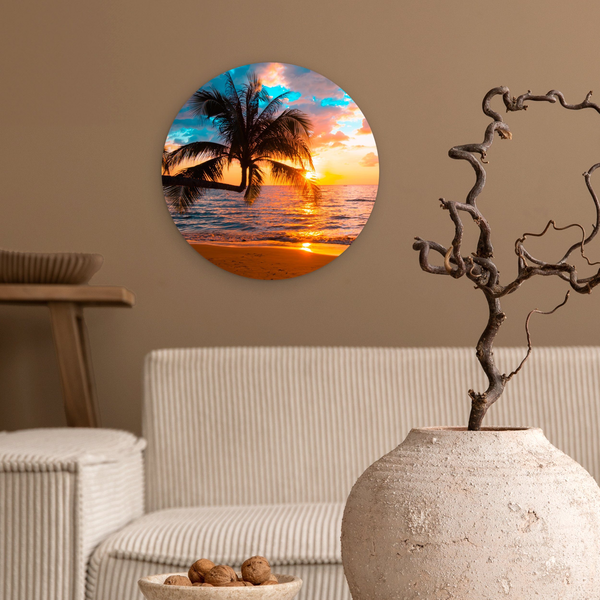 MuchoWow Gemälde Palme - Sonnenuntergang - günstig online kaufen