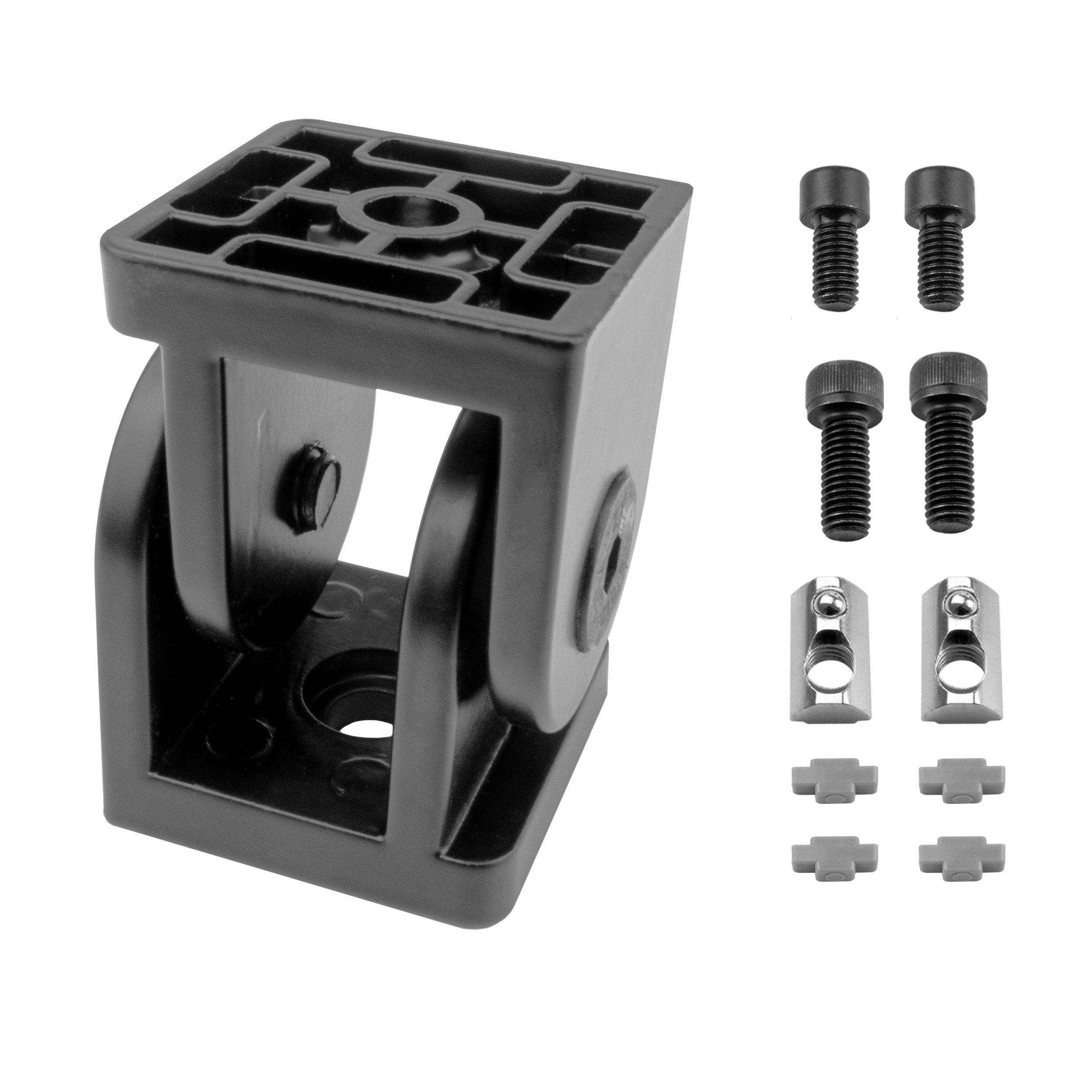 tktrading24 Profil Gelenkverbinder Gelenk Winkelverbinder Nut 8 Aluprofil 40-er schwarz