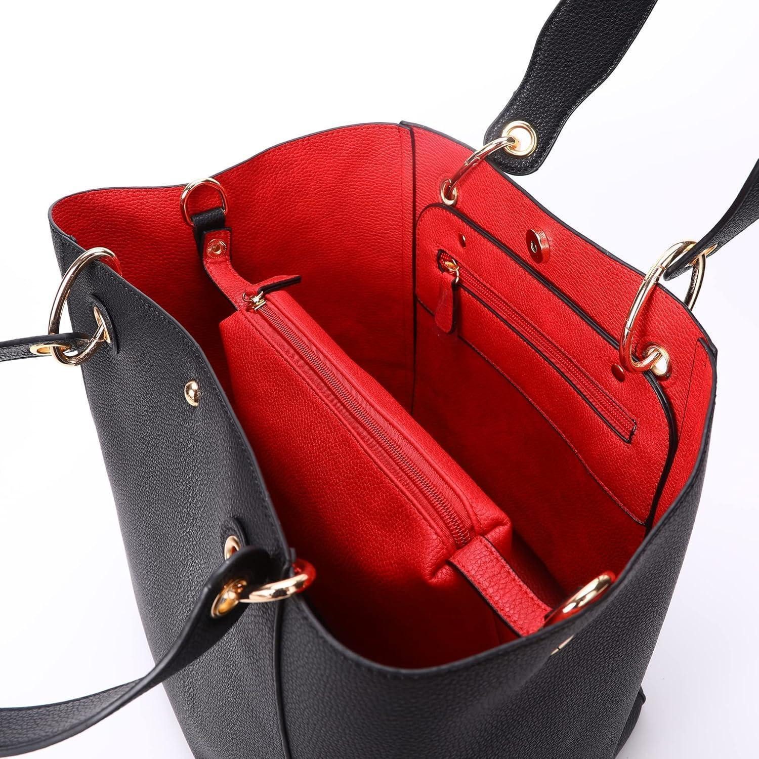 LuxusKollektion Henkeltasche Große Damen Henkeltasche Leder Schultertasche Shopper Handtasche A4