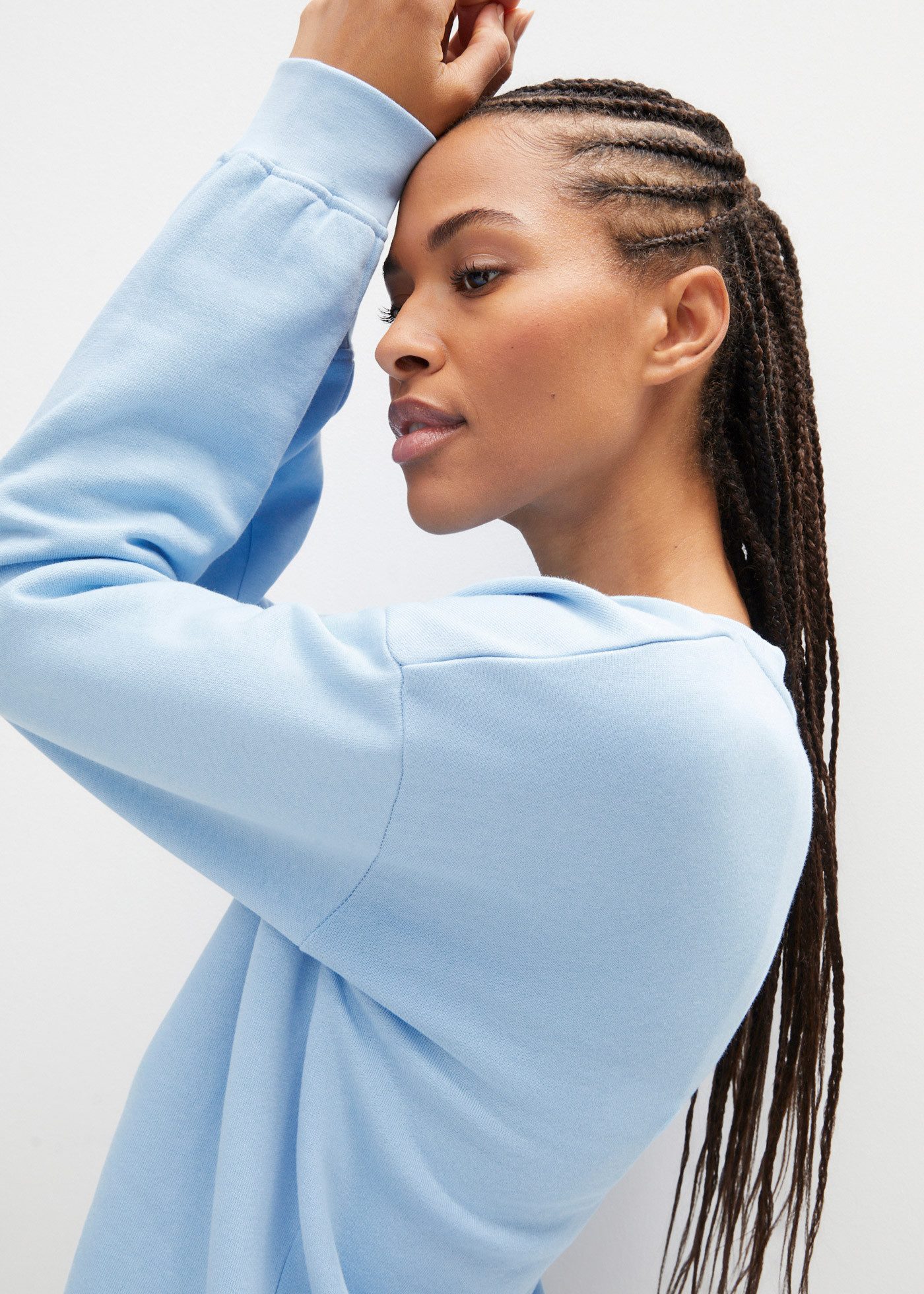 bonprix Sweatshirt Oversize-Passform, aus reiner Baumwolle, elastische Bündchen