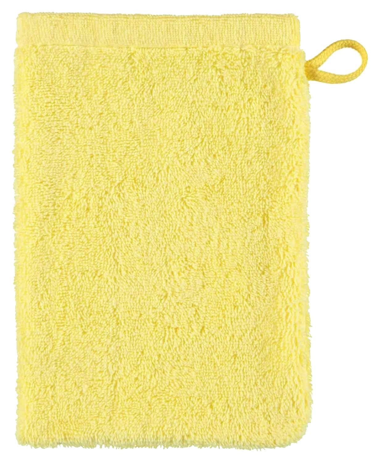Cawö Waschhandschuh Waschhandschuh LIFESTYLE, Gelb, B 16 cm, L 22 cm