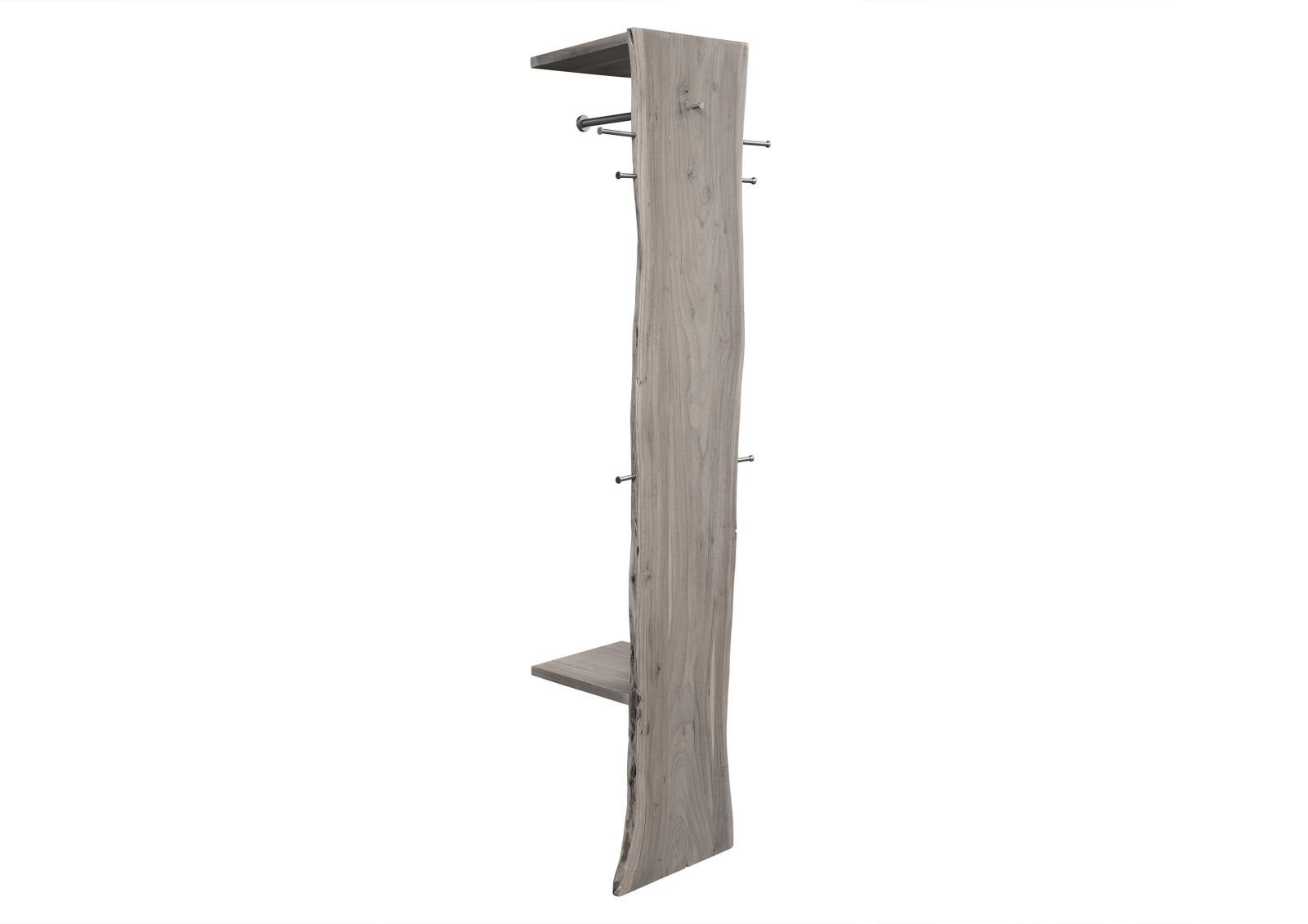 Massivmoebel24 Garderobe PURE ACACIA, Garderobe Akazie 36x40x200 grau lackiert PURE ACACIA #914