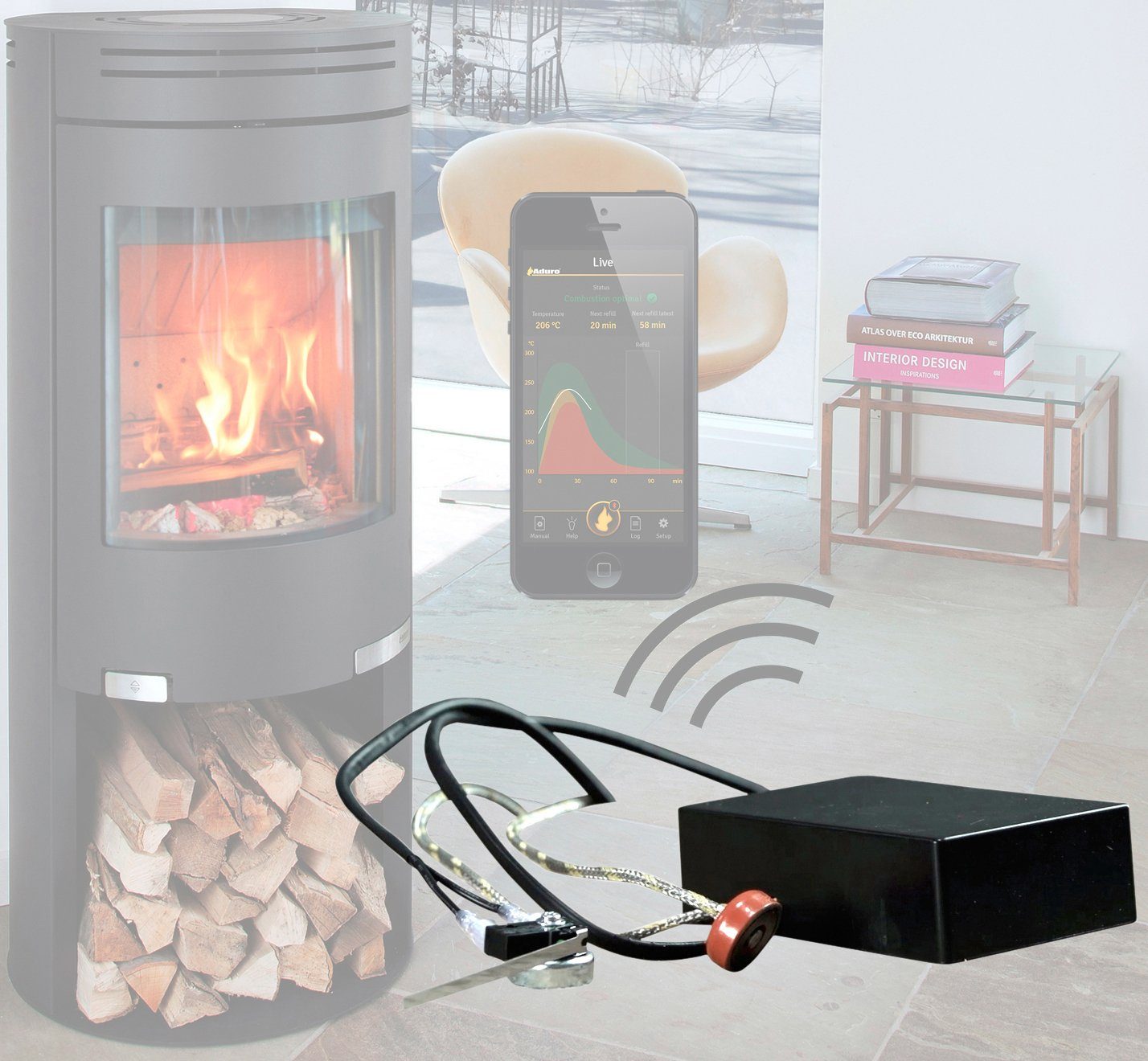 ADURO Bluetooth-Modul Smart Response, für Kaminofen, für alle Kaminöfen von Aduro geeignet