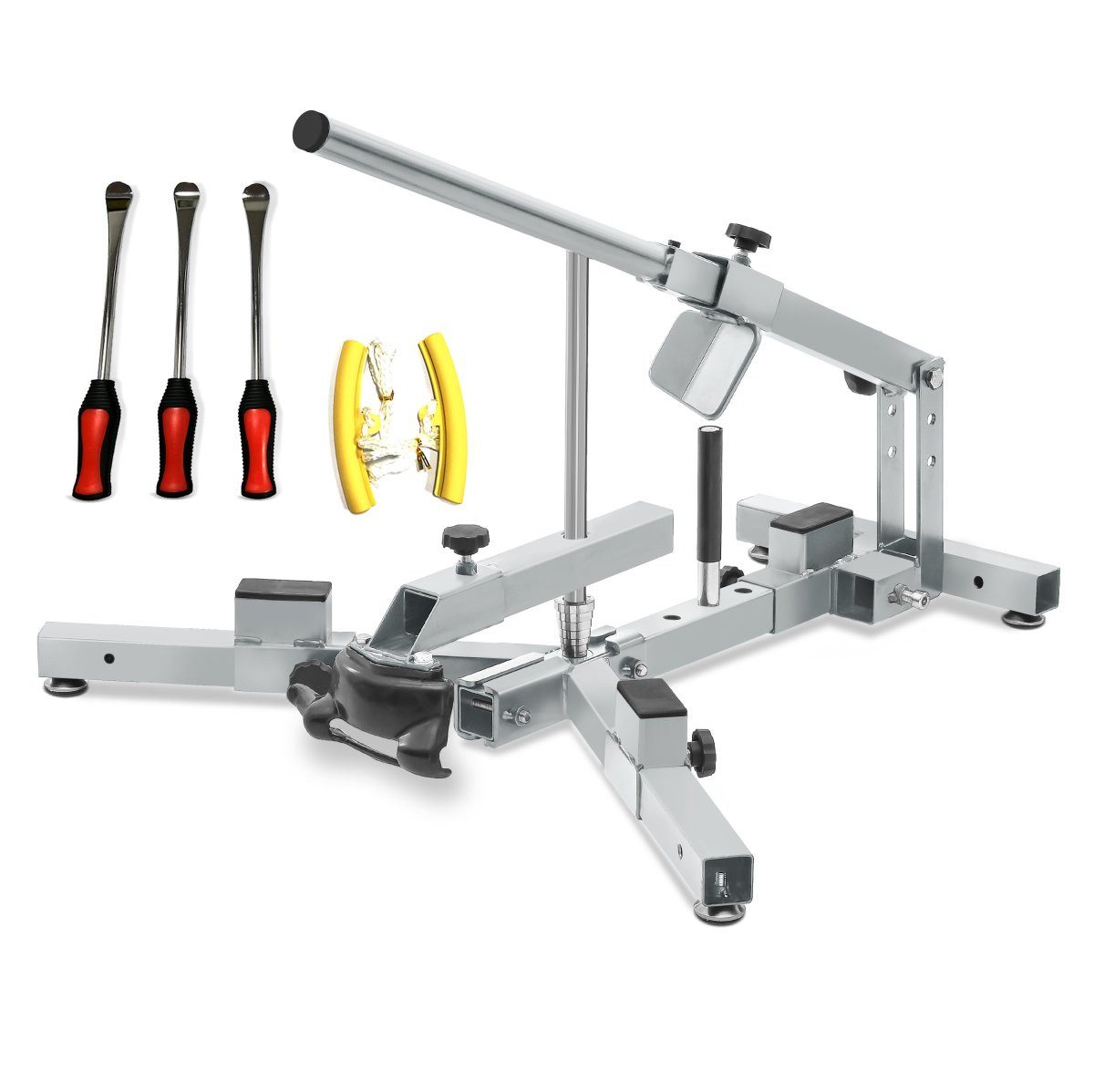 ConStands Reifenmontagemaschine Set Motorrad Reifenmontiergerät MD4Z + Montiereisen + Felgenschoner