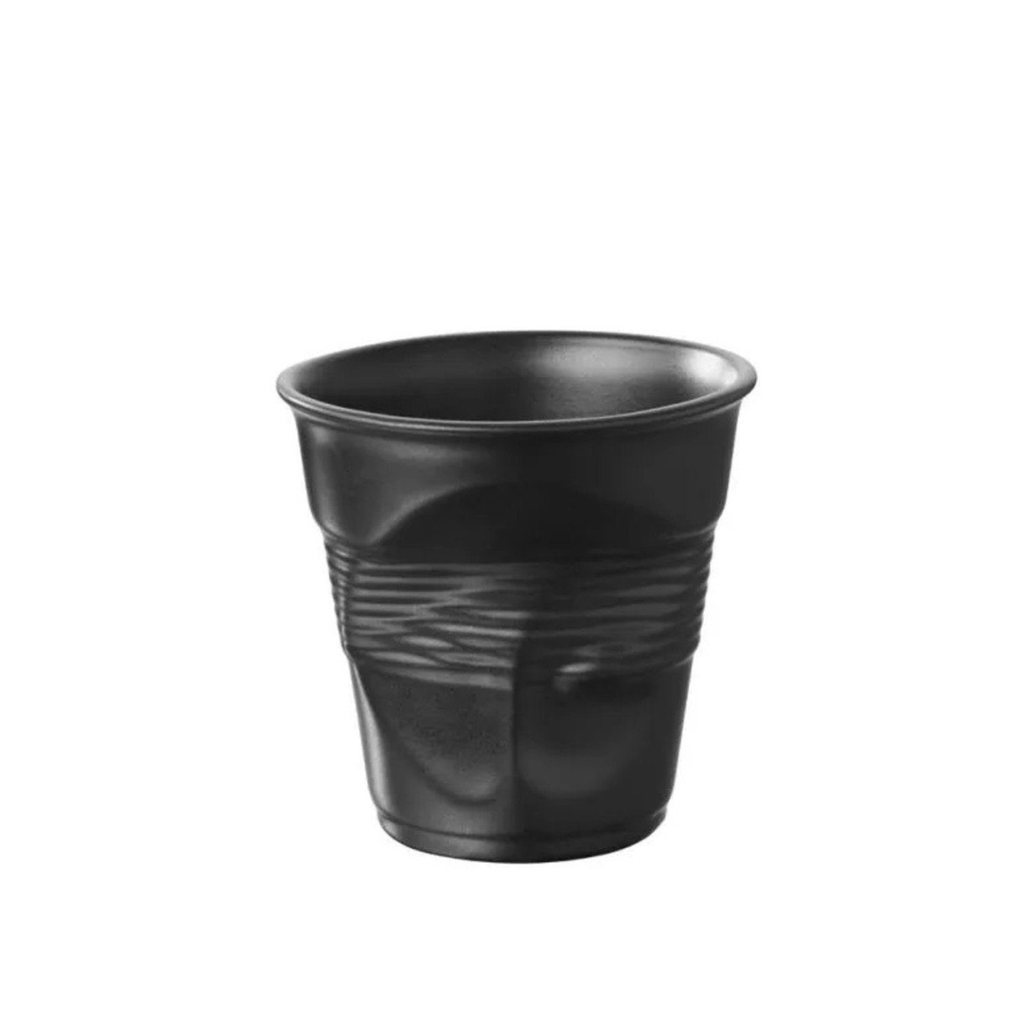 REVOL Espressotasse Knickbecher Tasse Espresso mattschwarz 80ml, Porzellan