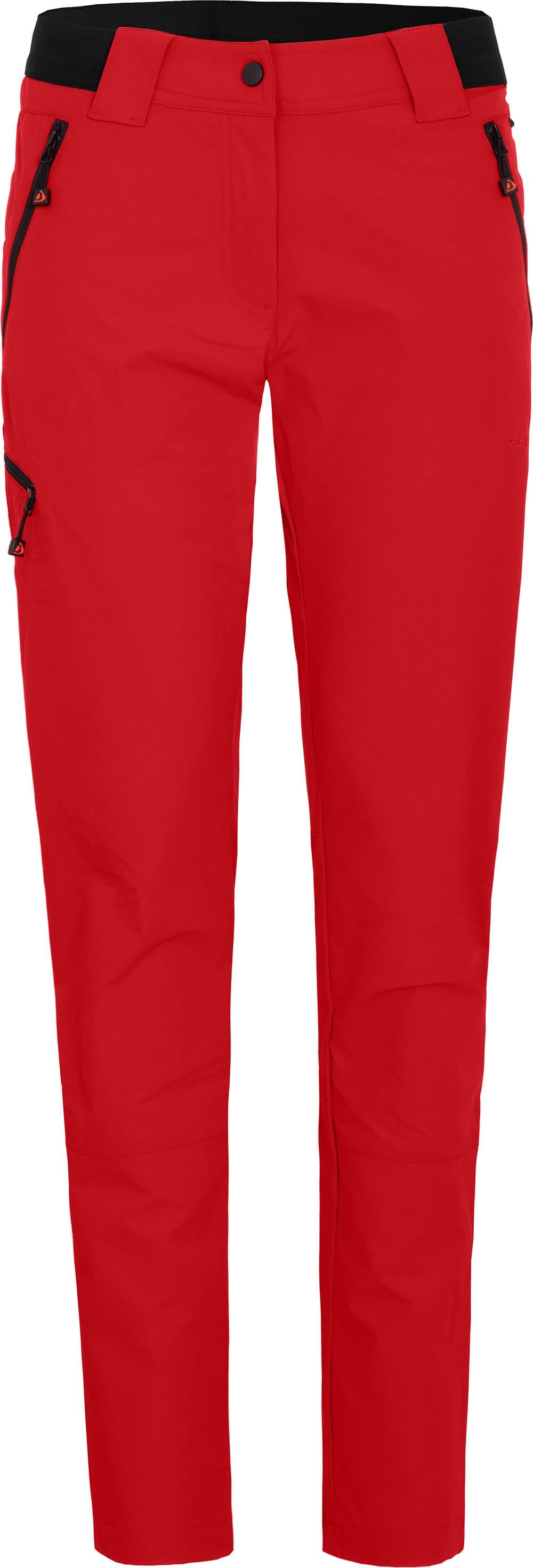 Bergson Outdoorhose VIDAA COMFORT (slim) Damen Wanderhose, leicht, strapazierfähig, Kurzgrößen, salsarot