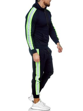 OneRedox Jogginganzug JG-1084 (Sportanzug Jogger Trainingsanzug, im modischem Design), Fitness Freizeit Casual