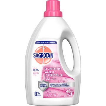 SAGROTAN Sensitiv Hygienespüler (Spar-Pack, [8-St. Desinfektionsspüler für hygienisch saubere und frische Wäsche 8 x 1,5 l Reiniger im praktischen Vorteilspack)