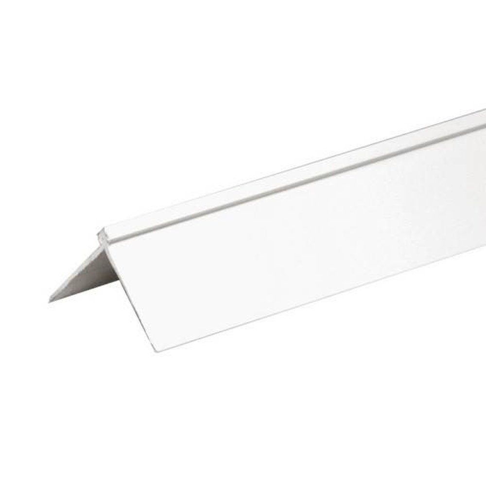 PROVISTON Kantenleiste Kunststoff, 22 x 22 x 2600 mm, Weiß, Tapetenleiste, Kleben, Schrauben, Nageln, Kunststoff