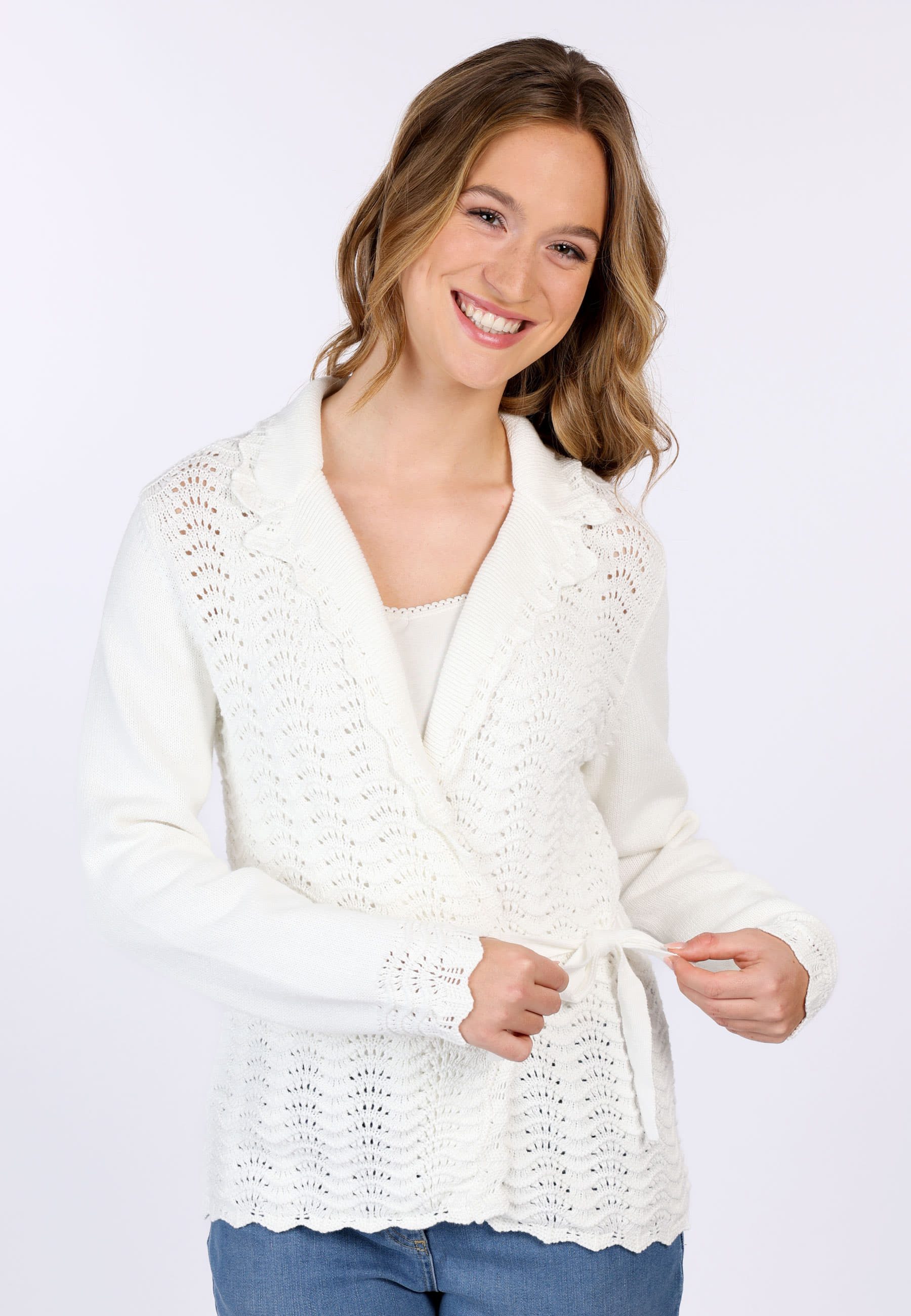 Sorgenfri Sylt Strickjacke Trudy Ajour Ajour-Strickdetails