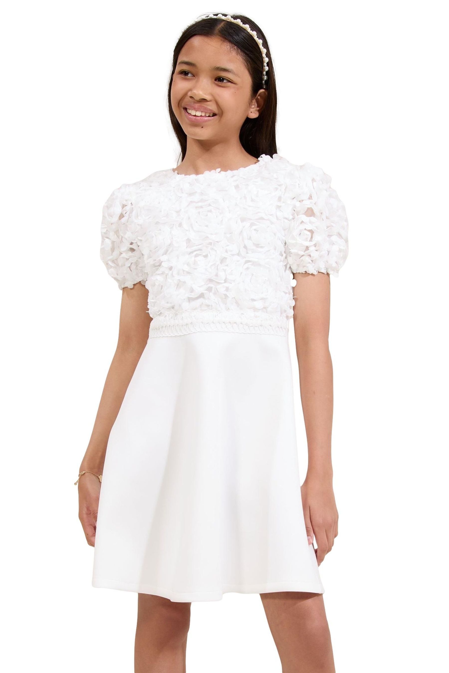 LIPSY Partykleid Lipsy 2-in-1-Abendkleid mit 3D-Blumenmuster (1-tlg)