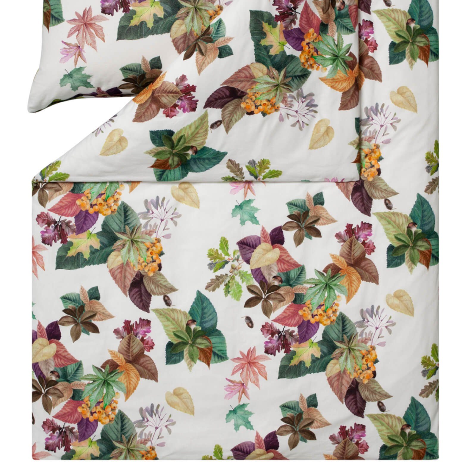 Estella Bettwäsche Maple 4443 985 Multicolor Kuschelflanell, Flanell, 2 teilig, Herbst, Beeren, Laub