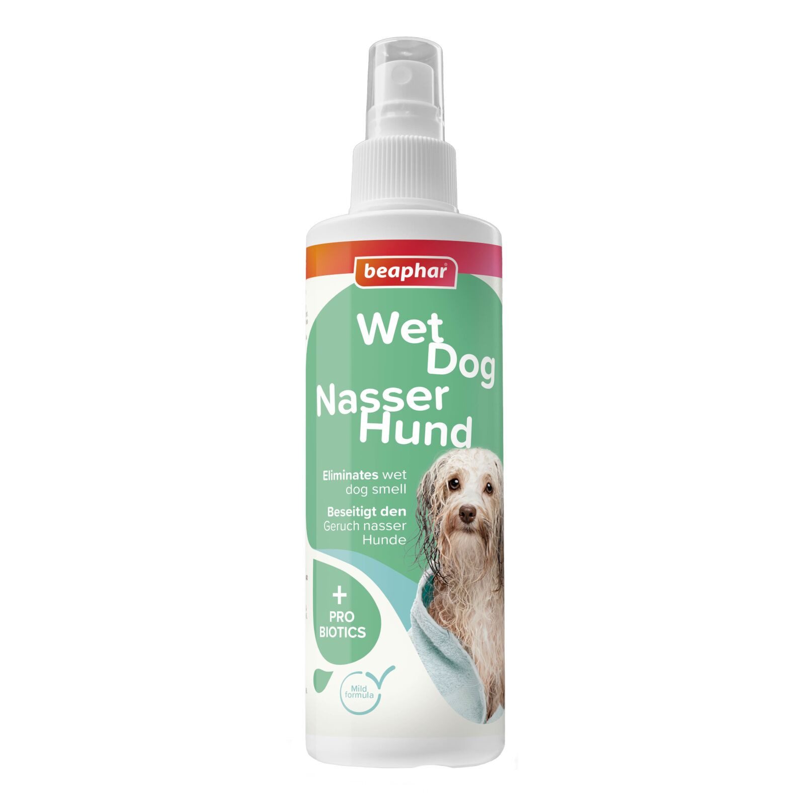 beaphar Geruchsentferner Nasser Hund Spray 250 ml, neutralisiert den Geruch von Hunden