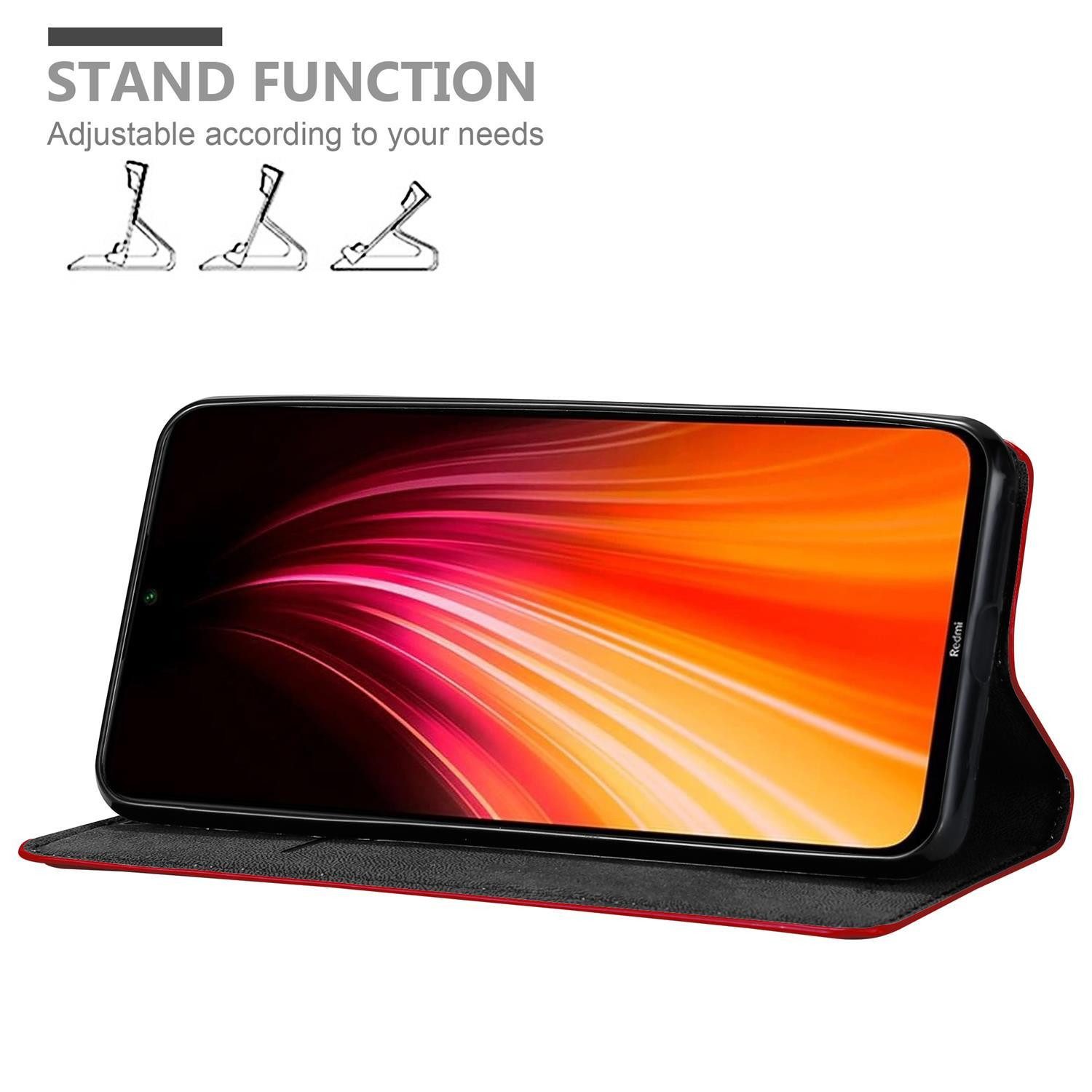Cadorabo Handyhülle für Xiaomi RedMi NOTE 8 Hülle Xiaomi RedMi NOTE 8, Hülle Schutzhülle mit Standfunktion, Magnetverschluss und Kartenfach