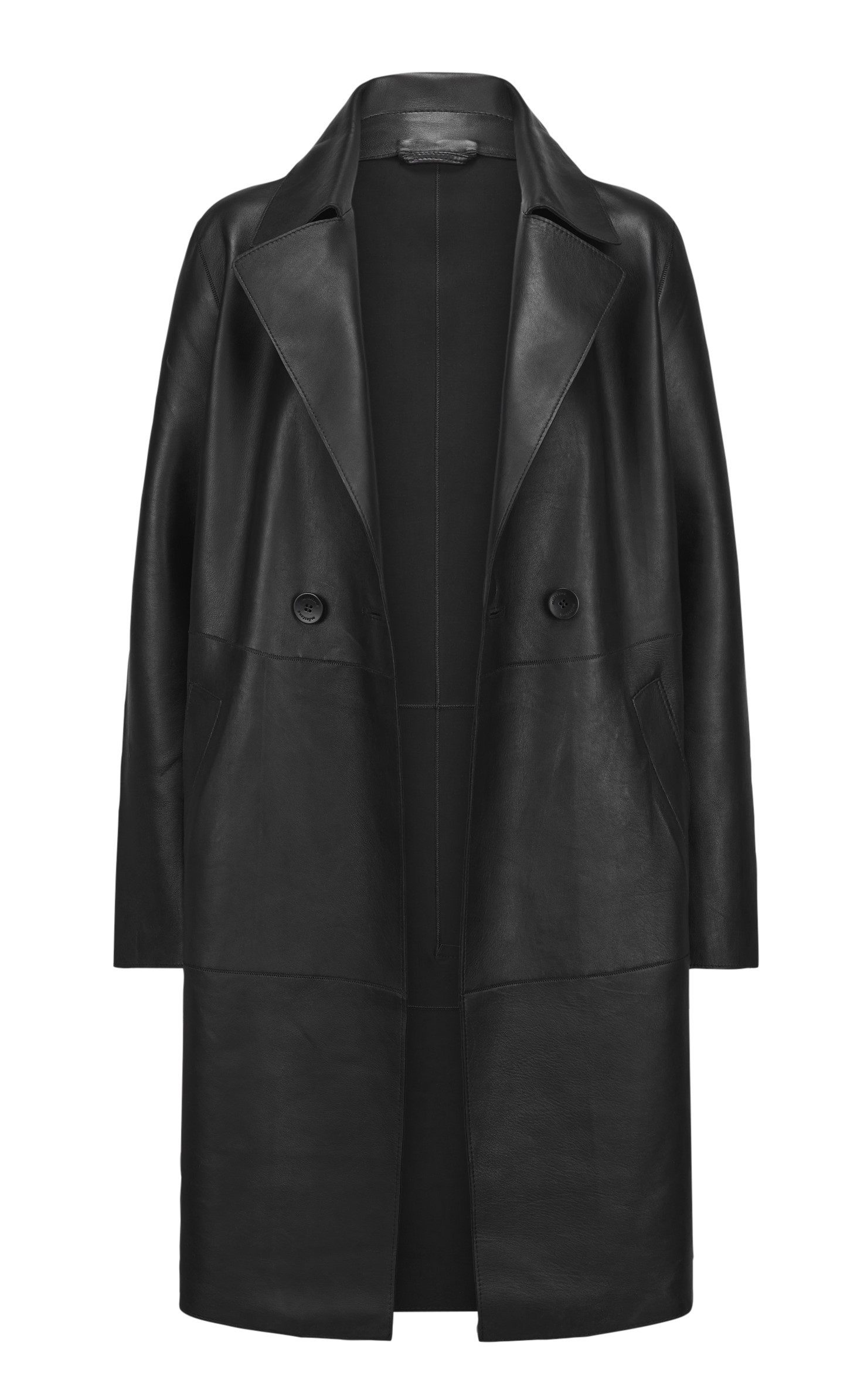 Milestone Ledermantel MSZora mit zweirehiger Knopfleiste aus feinem Nappale günstig online kaufen