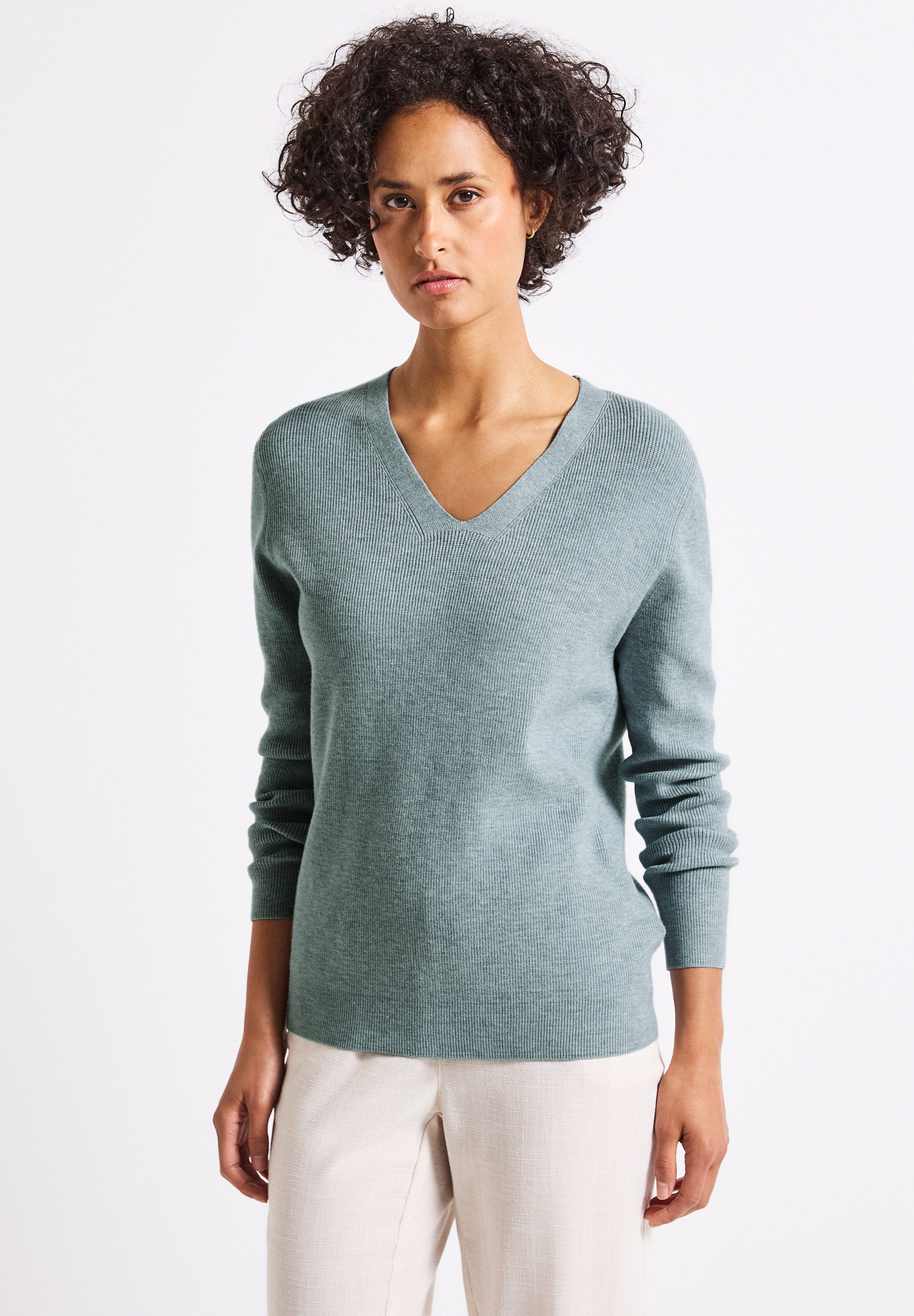STREET ONE Strickpullover aus softem Materialmix günstig online kaufen
