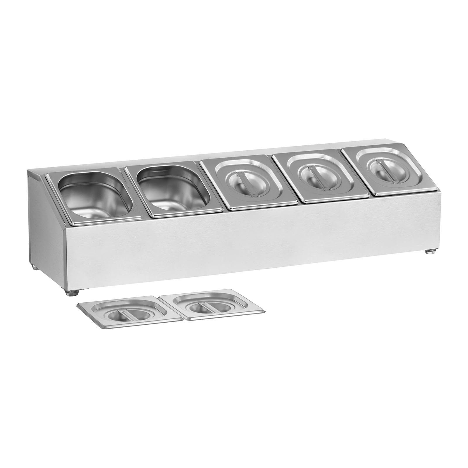 Royal Catering Aufbewahrungssystem GN Aufsatzbord Mit GN Behältern Gastronorm Behälter Gestell Edelstahl, Edelstahl, verschiedene Größen