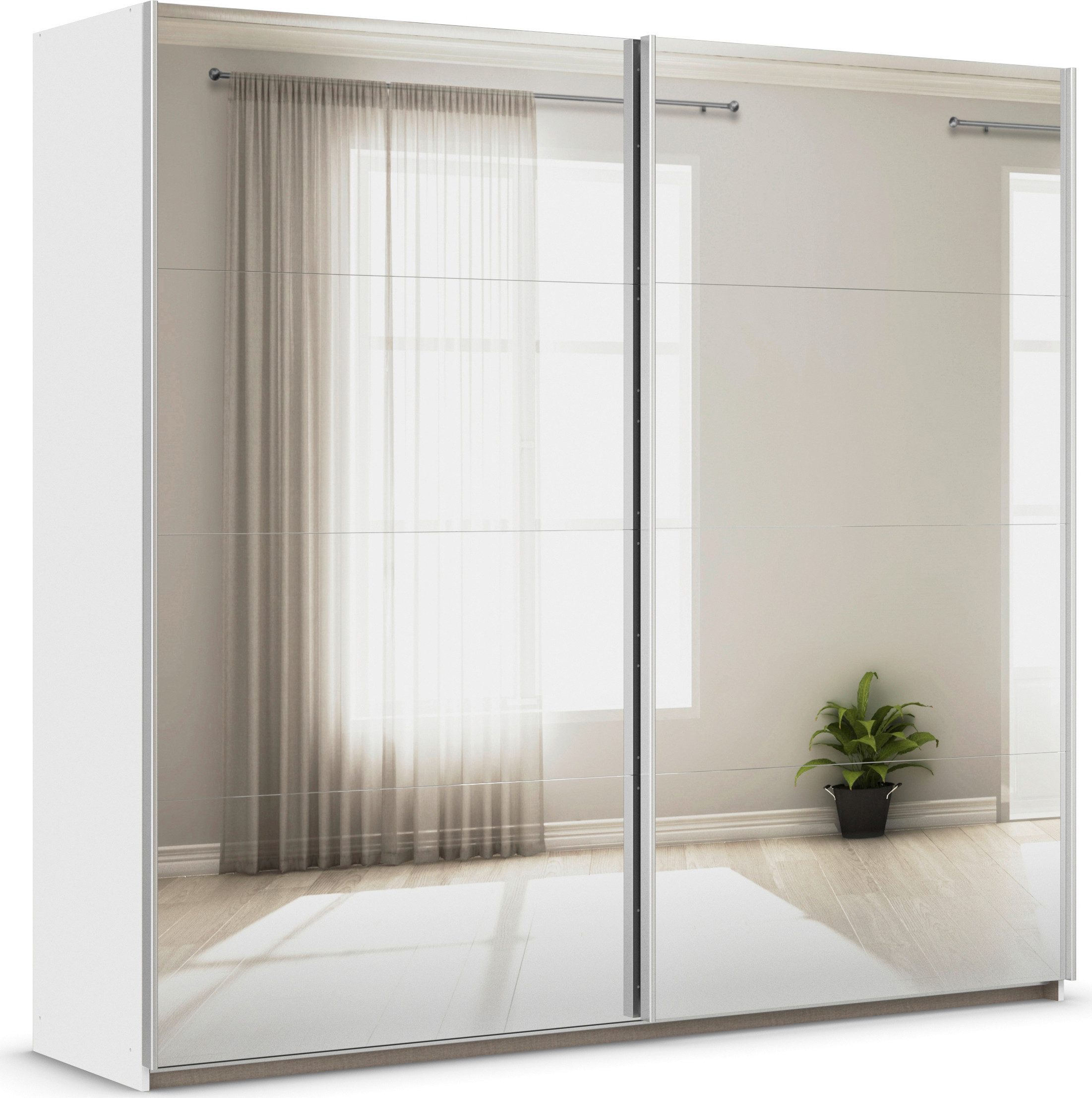 OTTO home Kleiderschrank Mehrzweckschrank Aktenschrank Möbel Mietswohnung Schlafzimmer ASTANA (3 Ausstattungen BASIC/CLASSIC/PREMIUM (inkl. SOFT-CLOSE-FUNKTION) großflächige Spiegelfront, B/H/T: 218/210/59 cm MADE IN GERMANY