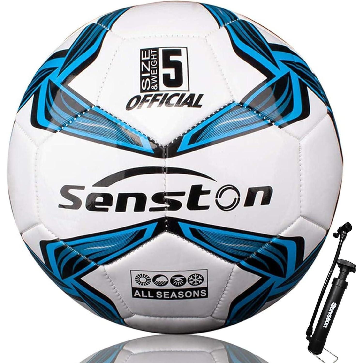 LuxusKollektion Fußball Fußball Größe 4 5 Training Erwachsene Pumpe WhiteBlue Size 4
