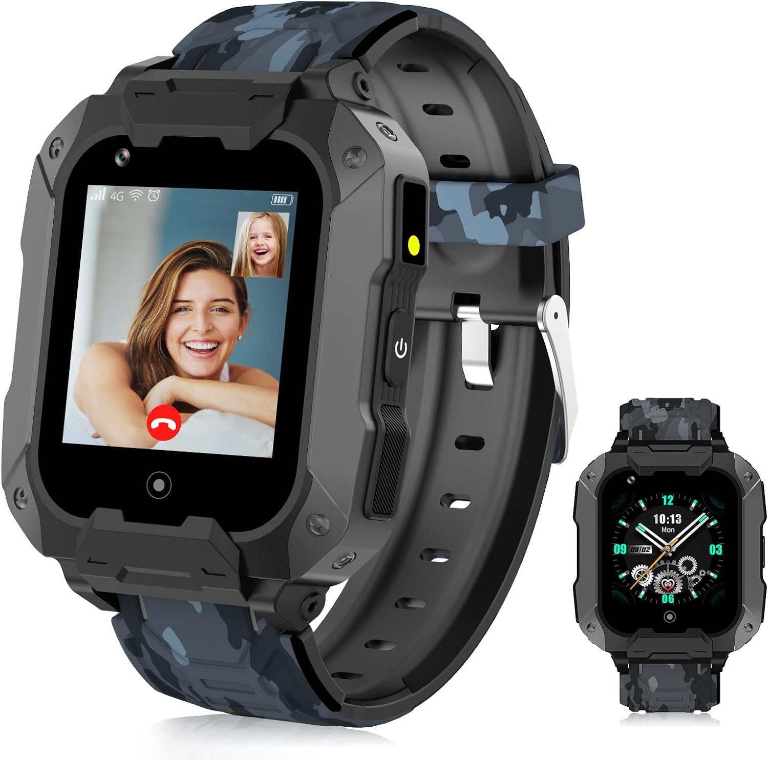 LiveGo Smartwatch (Android, iOS), mit GPS-Tracker und Anrufen,  HD-Touchscreen, Kinder-Handyuhr, 800 mAh