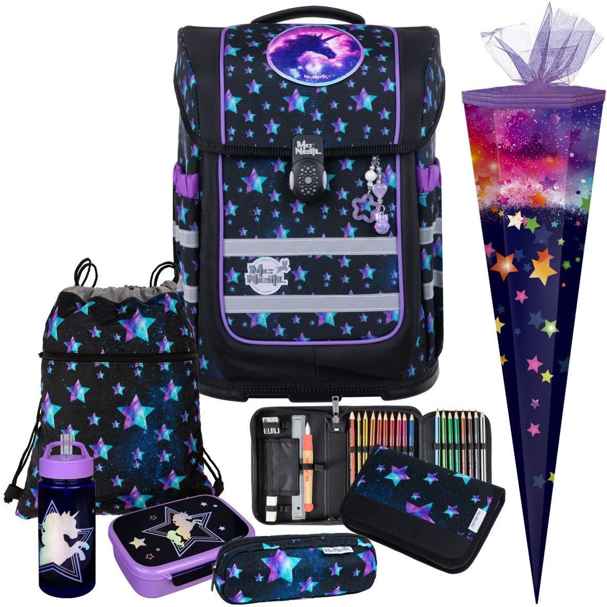 McNeill Ранцы 1.Klasse Mädchen Compacto in verschiedenen Sets (8-tlg)