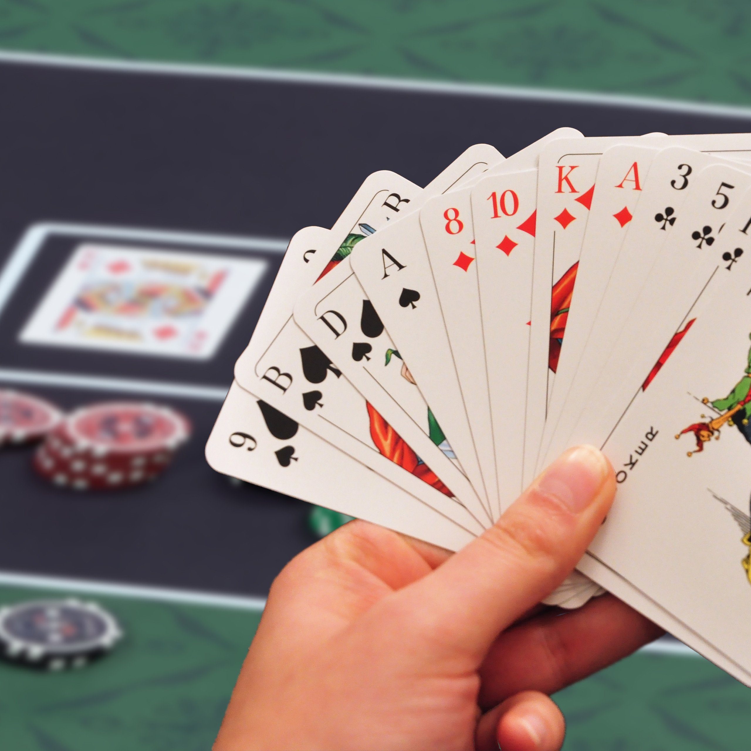 relaxdays Spieltisch Pokermatte 180x90, (2-tlg), schwarz – Bild 5 von 5