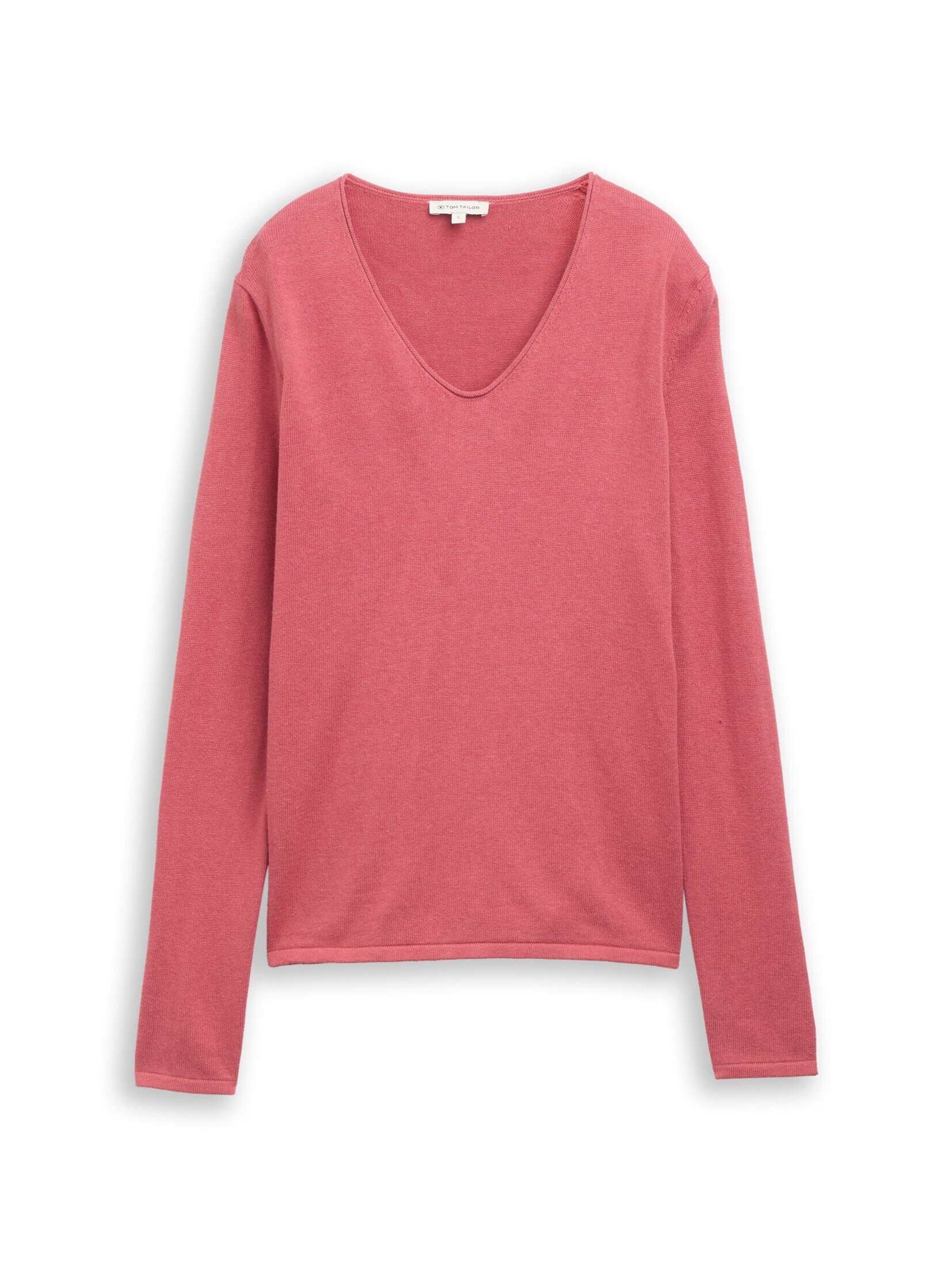 TOM TAILOR Strickpullover Pullover & Strickjacken Strickpullover mit V-Auss günstig online kaufen