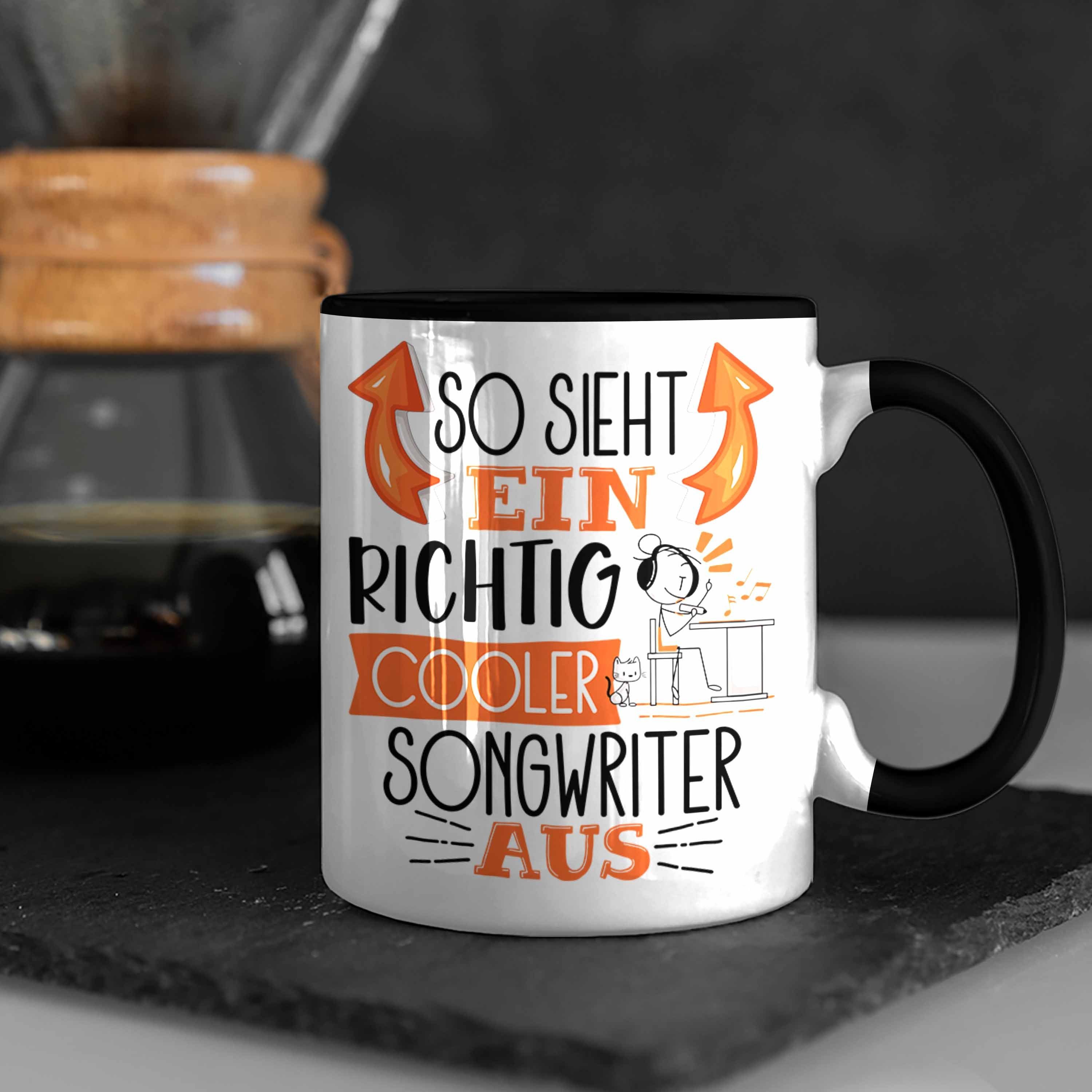 Trendation Tasse So Sieht Ein Cooler Richtig Tasse Aus Schwarz für Songwrit Geschenk Songwriter