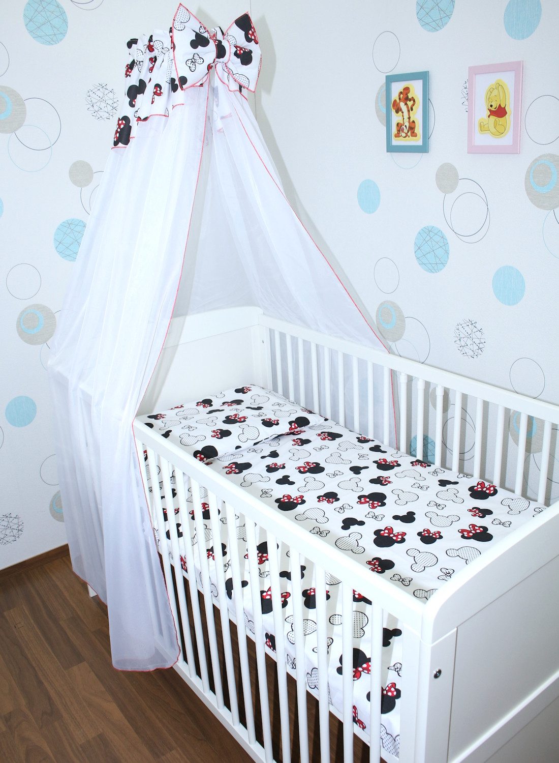 Babybettwäsche Bettset mit Bettwäsche Chiffon Himmel Baby Kinder