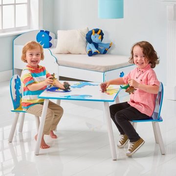 WORLDS APART Kindertisch 3-tlg. Tisch und Stühle Set Dinosaurier