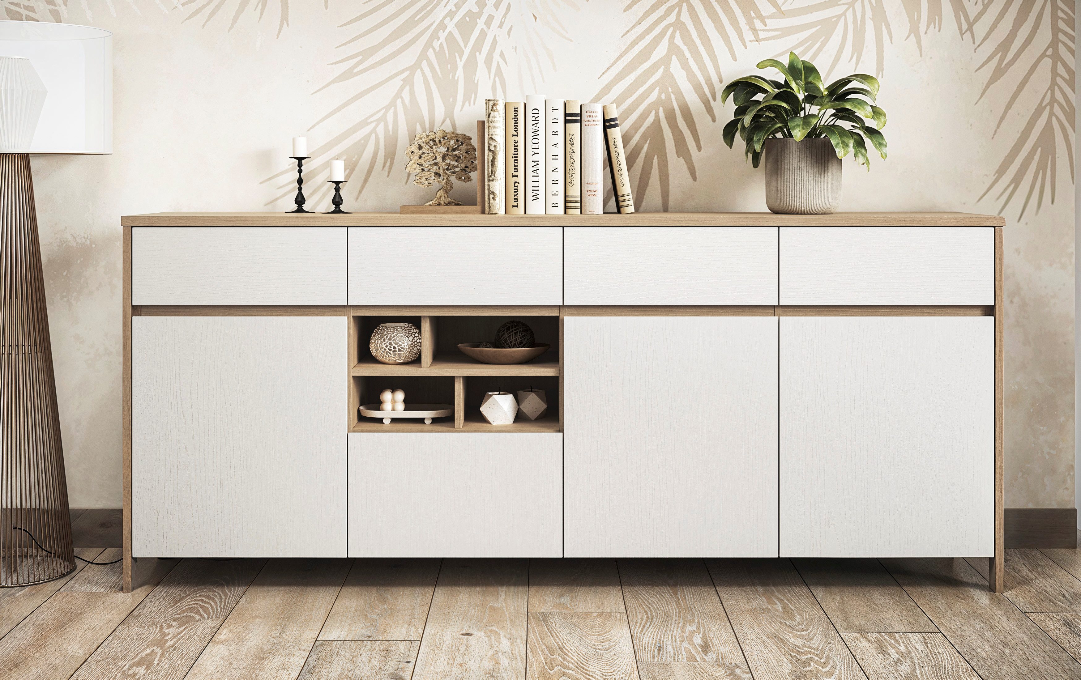 Home affaire Sideboard Stranda, moderner Schrank, Kommode im Scandi-Style, günstig online kaufen
