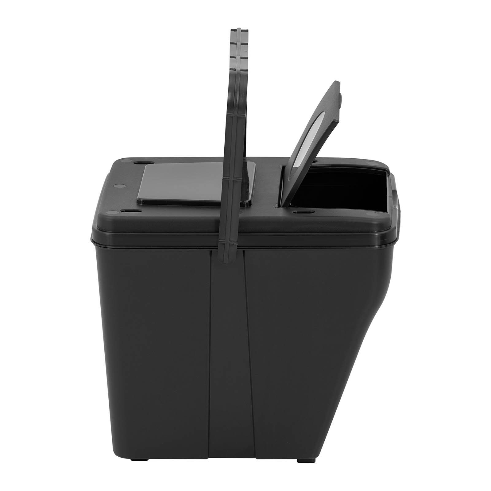 Ulsonix Mülleimer Mülltrennsystem Mülleimertrennsystem Müllsystem 5 schwarz x stapelbar