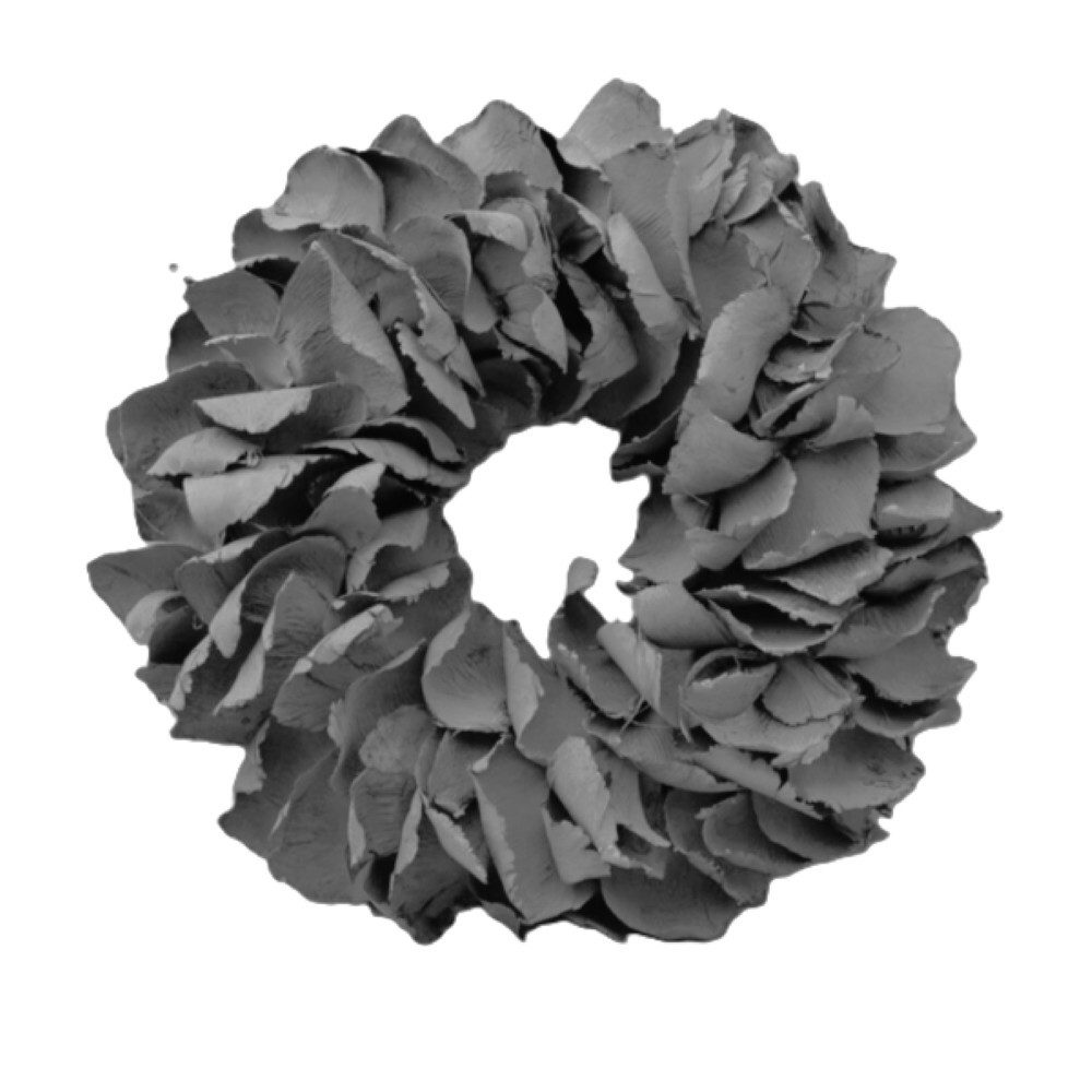 Couronne Dekokranz Kranz Hängekranz Grau Modern Mittelgroß Naturmaterialien 40 cm, Naturmaterialien