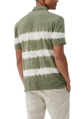 s.Oliver Kurzarmshirt Poloshirt im Batik-Look Garment Dye