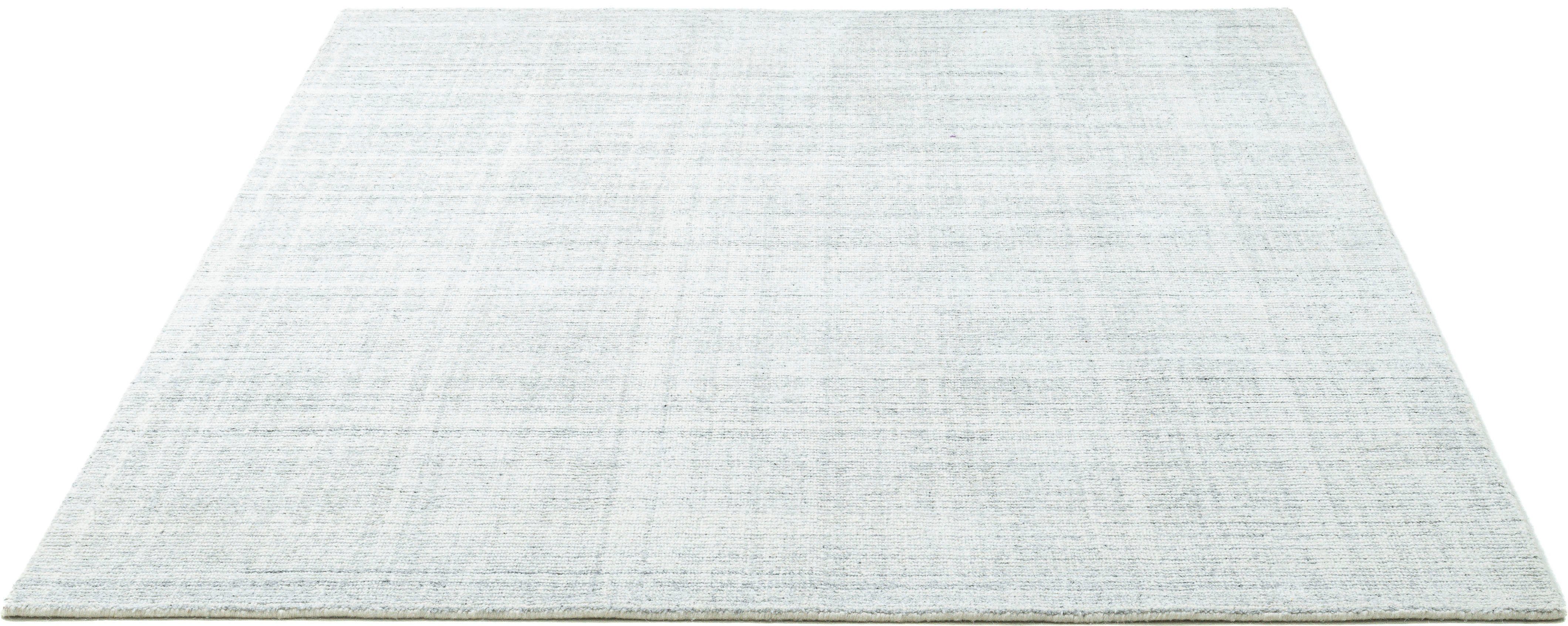 Sansibar Teppich Tinnum Uni meliert, rechteckig, Höhe: 13 mm, meliert, 60% Wolle, handgearbeitet in aufwendiger Handloom-Technik