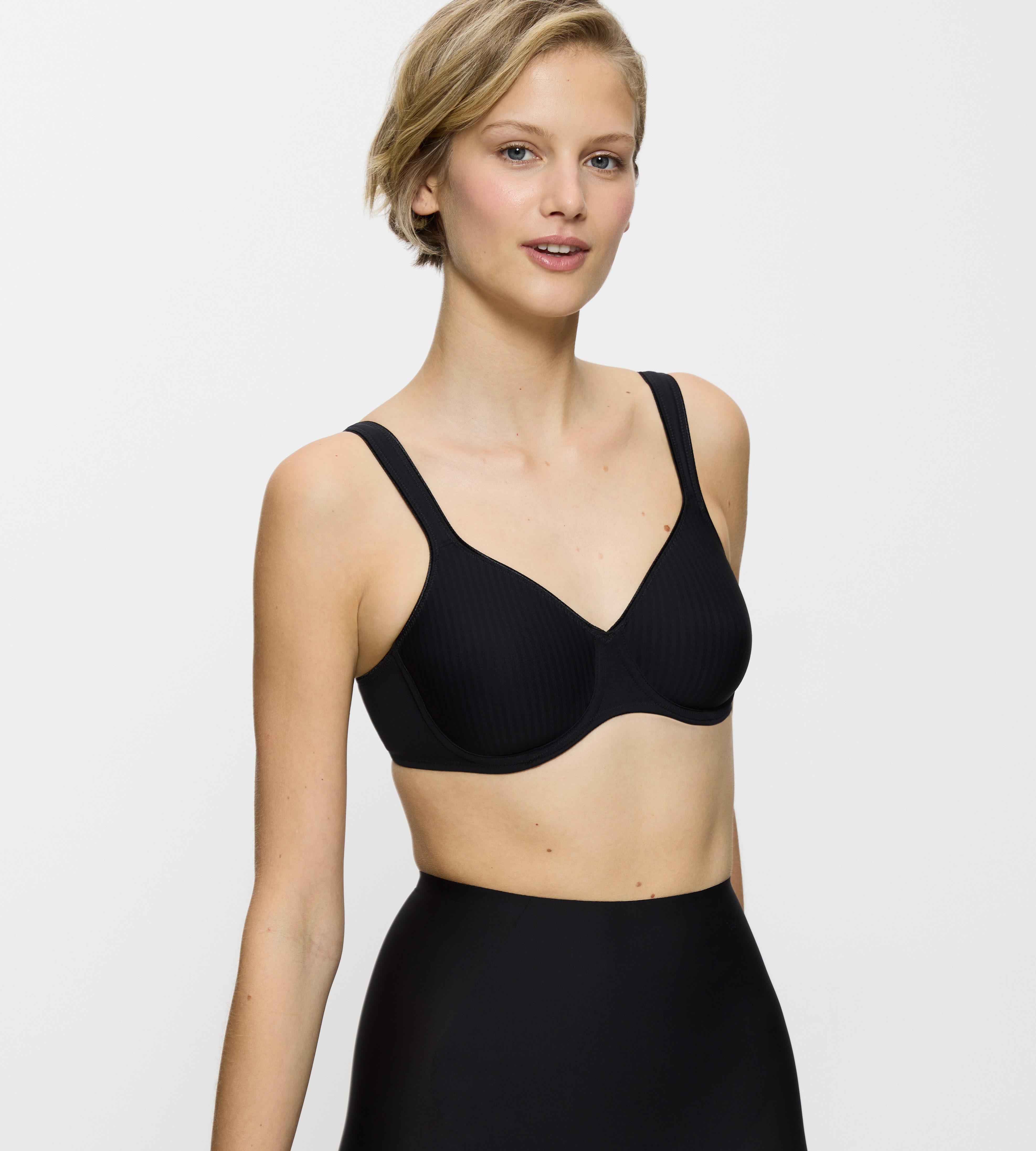 Triumph Bügel-BH Modern Soft+Cotton W mit dezenten Glanz-Streifenmuster und breiten Trägern