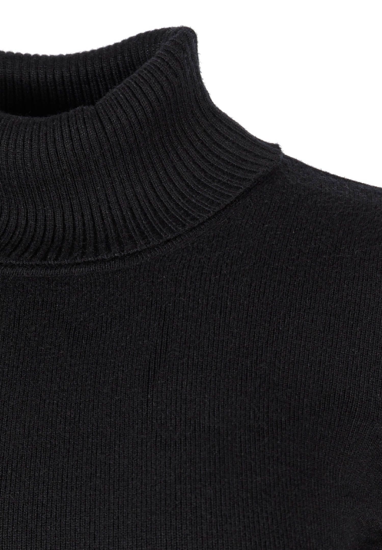 Respect Strickpullover Rollkragenpullover mit Rippbündchen und lockerem Schnitt. (XS-XXL)