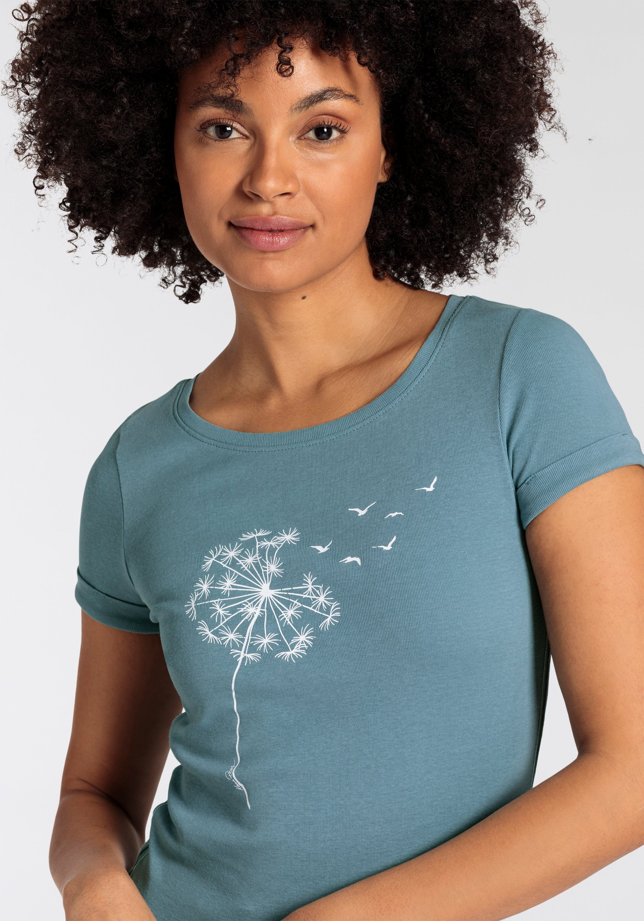 KangaROOS Kurzarmshirt Kurzarm, körpernahe Passform, bedrucktes Design