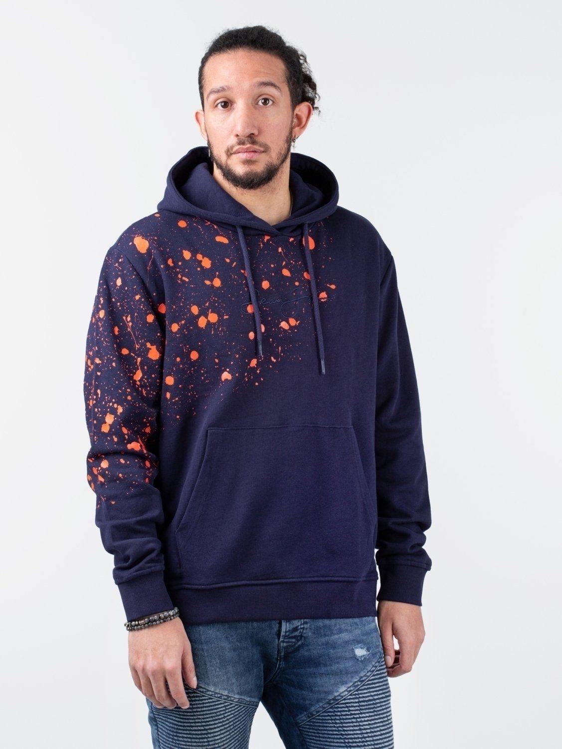 Sean John Hoodie Sean John Script Logo Splatter Hoodie