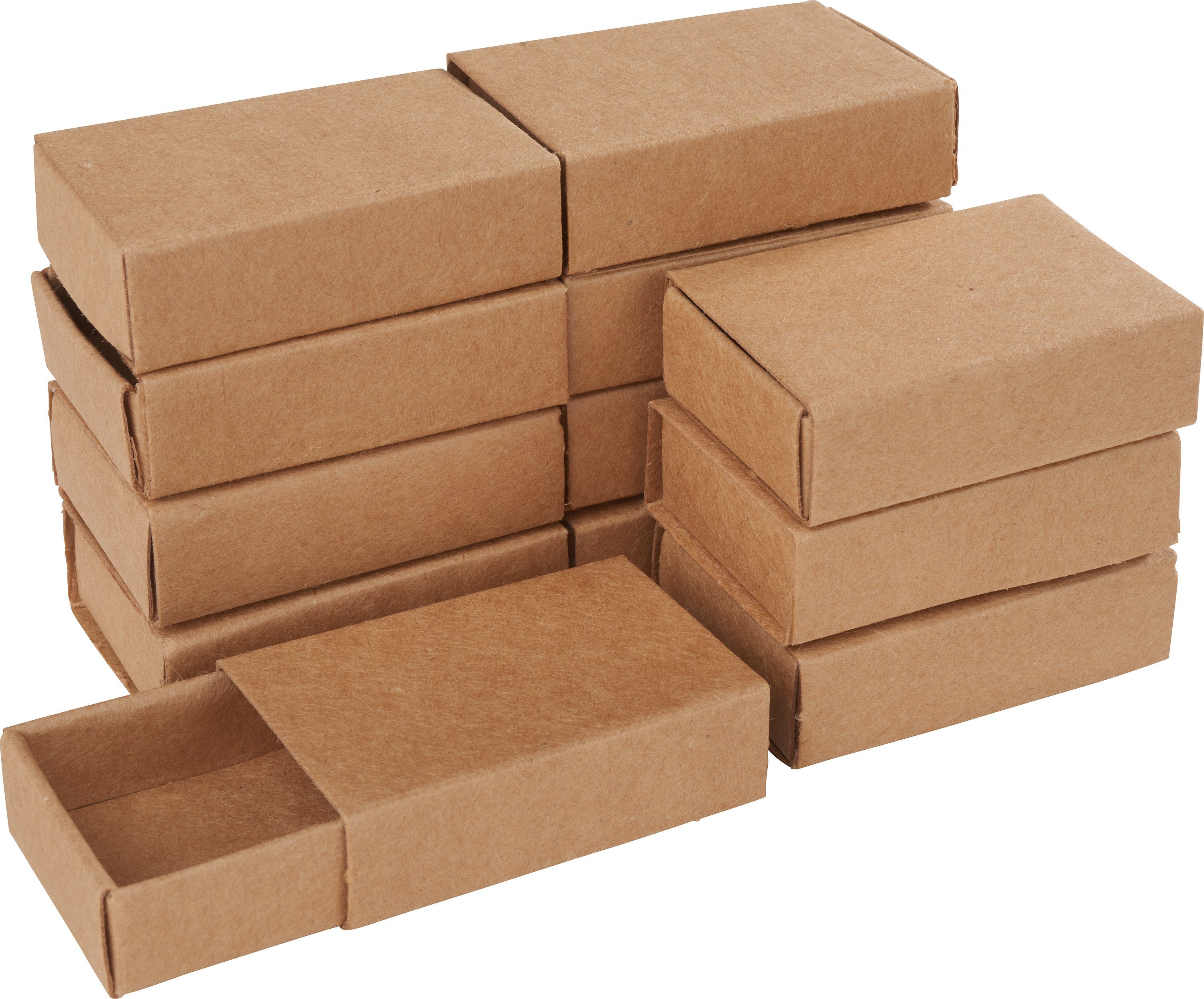 VBS Aufbewahrungsbox Streichholzschachteln, Kraftpapier, 12 Stück