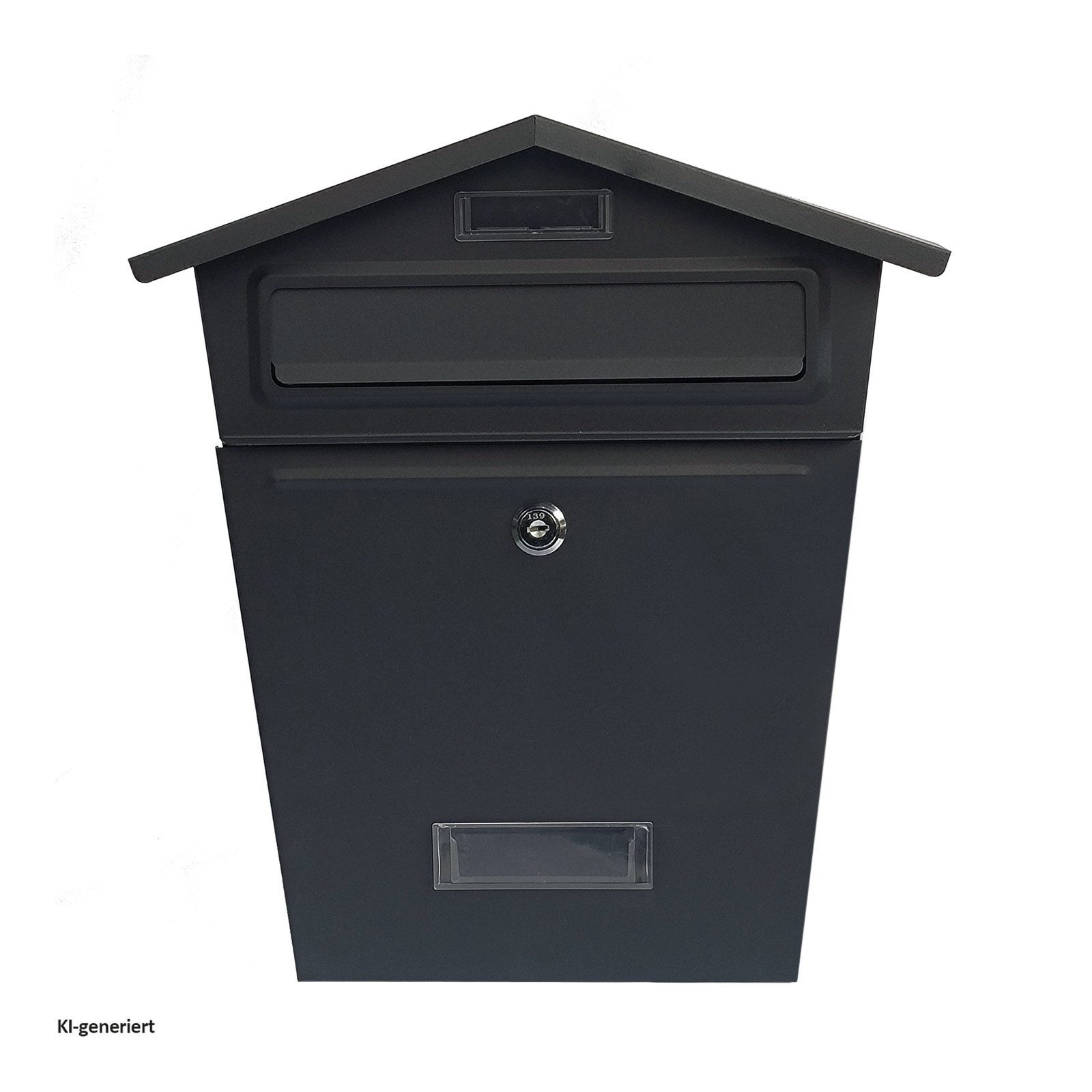 HTI-Living Briefkasten Briefkasten Amin Schwarz (Stück, 1-St., 1 Briefkasten), zur Wandmontage