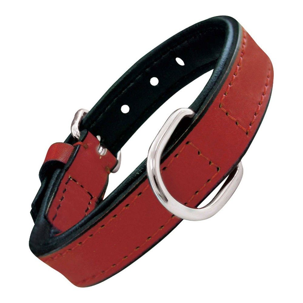 Gloria Hundeleine Gloria Hundehalsband Polsterung Rot 50 x 2,5 cm, Leder