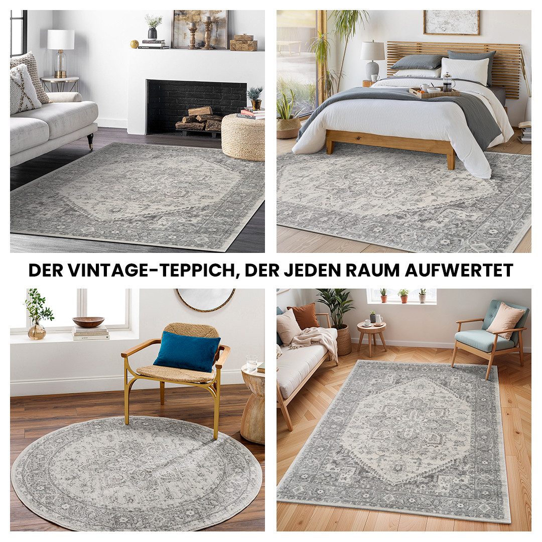 Livabliss Teppich MENDOZA, rund, Höhe: 8 günstig online kaufen