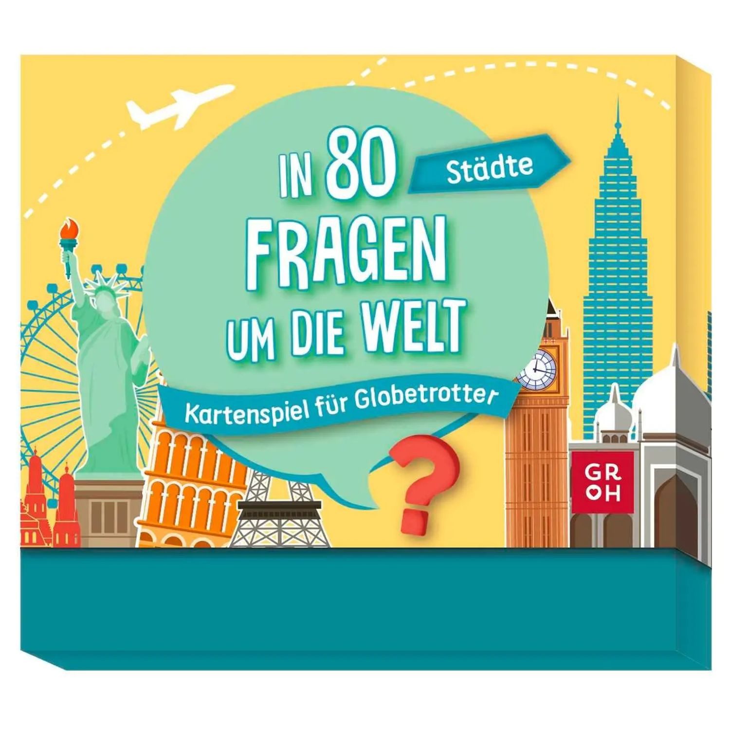 groh Verlag Spiel In 80 Fragen um die Welt - Städte: Kartenspiel für Globetrotter