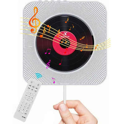 Jioson Tragbarer CD-Player mit Bluetooth Desktop für zu Hause MP3-Player (CD-Player CD-Spieler, DVD-Spieler, FM-Radio, USB-Anschluss)