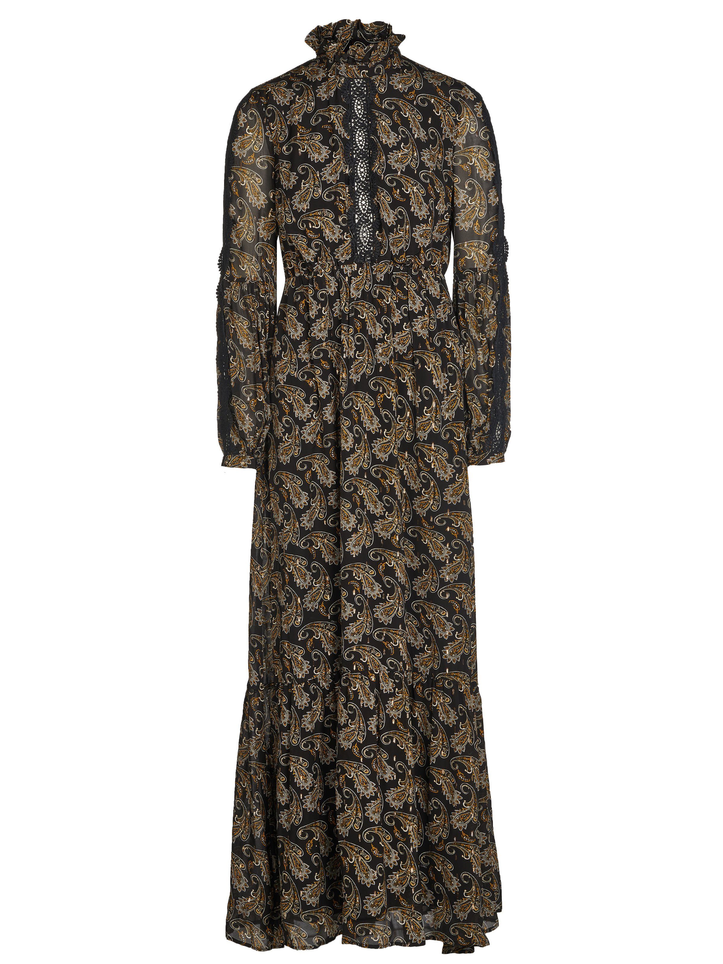 PINKO Maxikleid Pinko Maxikleid schwarz-gold